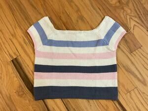 NWT Tilly’s Striped Knit Crop Top Sweater  Size XXL